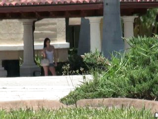 Sexy Kodi Gamble gets stalked on her walk to the park