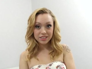 Sweet looking blonde comes to a casting and gets pounded estimated inside